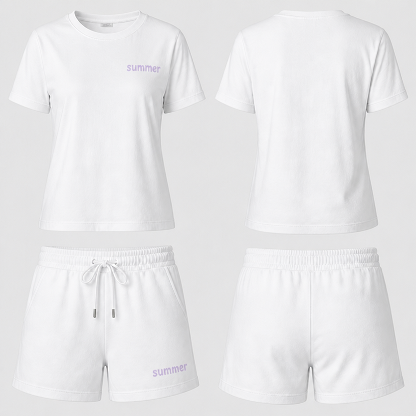 Remove the other logo and place summer in the place of the logo
edit the attached fashion design with these instructions: Remove the other logo and place summer in the place of the logo. keep it photorealistic, just the design no text