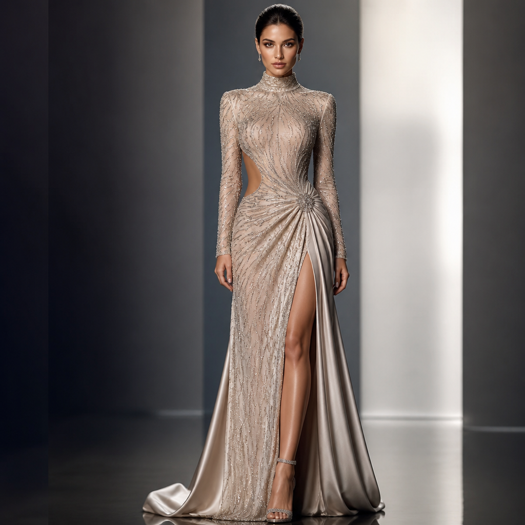 A Female Dress design, suitable for Winter, in Glamorous style. estilo glamour. Brazil fashion aesthetics.
photorealistic fashion design, A Female Dress design, suitable for Winter, in Glamorous style. estilo glamour. Brazil fashion aesthetics., glamorous style, just the design no text