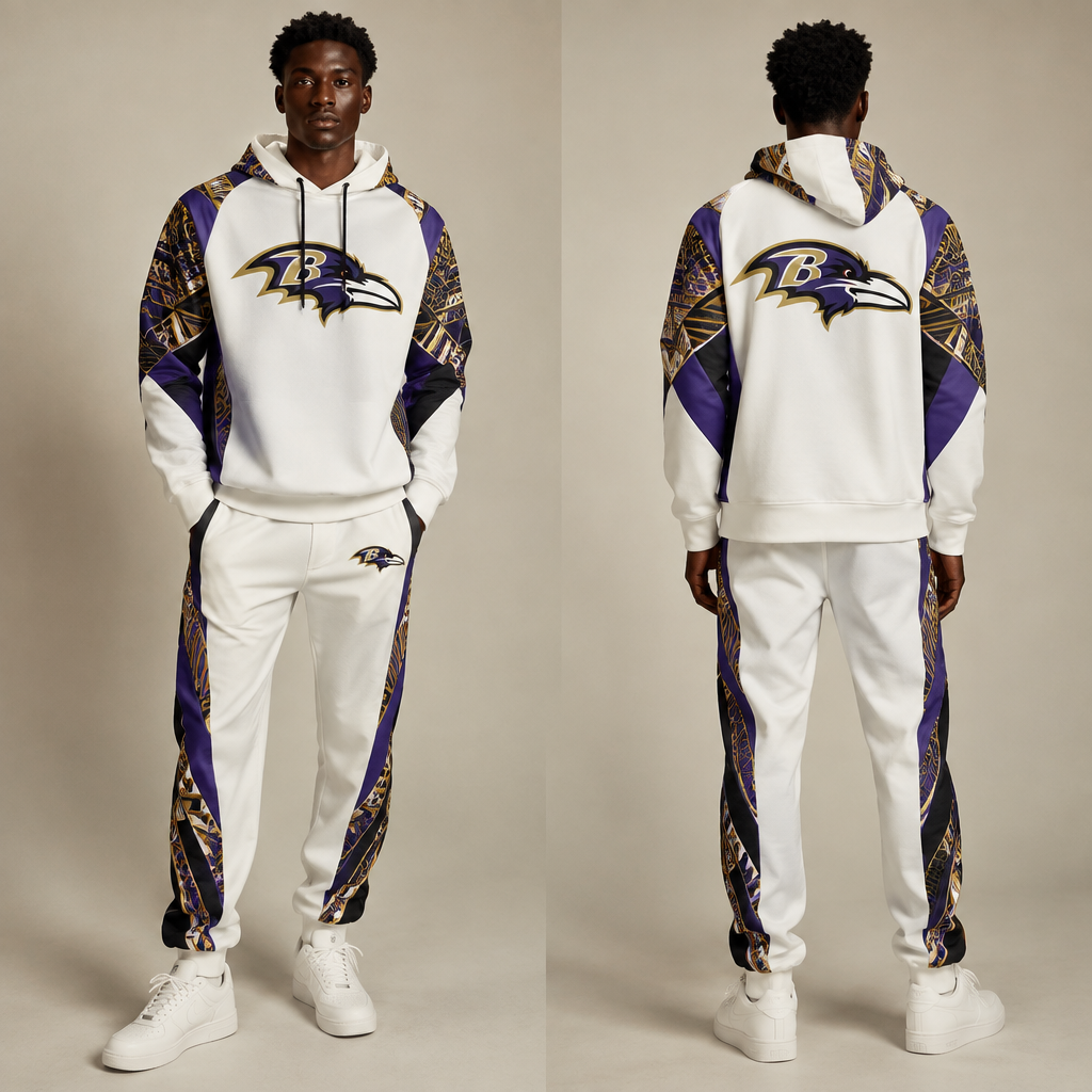 design the photo reference using the Baltimore Ravens white design. South Africa fashion aesthetics. Present it as professional fashion catalogue photography: the garment is the subject, shown full-length with editorial styling, neutral posing and tasteful, non-suggestive framing.
photorealistic fashion design, design the photo reference using the Baltimore Ravens white design. South Africa fashion aesthetics. Present it as professional fashion catalogue photography: the garment is the subject, shown full-length with editorial styling, neutral posing and tasteful, non-suggestive framing., just the design no text