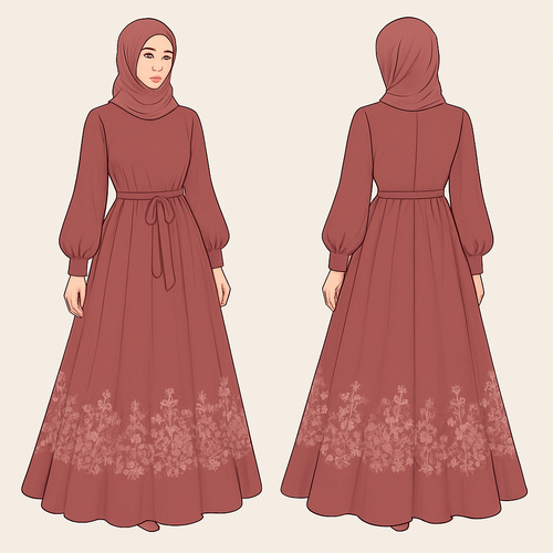 Modest dresS l Muslim can wear fight on the stomach and has berdifuk laces with flowers on the bottom of the dress the dress is also puff when it comes to the bottom