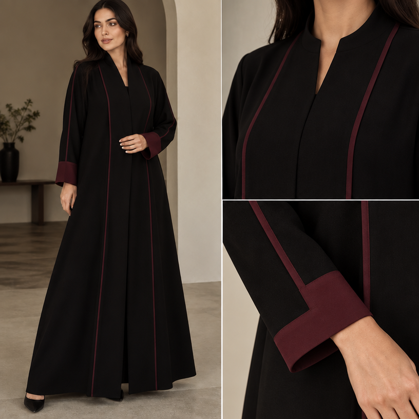 فتحة صغيرة للكولة اليد شكل سبعه
edit the attached fashion design with these instructions: فتحة صغيرة للكولة اليد شكل سبعه. keep it photorealistic, just the design no text