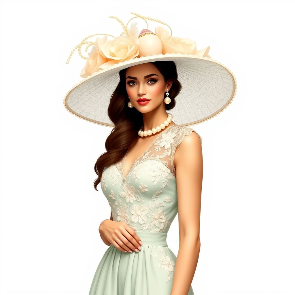 A beautiful jumpsuit southern belle themed line with a pearl drooping easter sunday hat. Will have details all over
Design a stunning southern belle-themed jumpsuit, reminiscent of Oscar de la Renta’s romantic elegance. Incorporate delicate lace overlays and floral appliqués, with a cinched waist to accentuate curves. Complete the look with a lavish, pearl-adorned Easter Sunday hat that cascades elegantly, embodying sophistication and springtime charm in every detail.