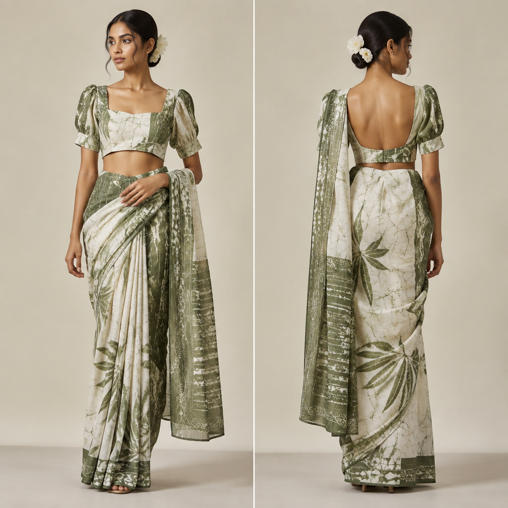 A Female Dress design, suitable for Summer. Consider Sri Lankan fashion — kandyan saree draping, batik prints; tropical-friendly fabrics. Present it as professional fashion catalogue photography: the garment is the subject, shown full-length with editorial styling, neutral posing and tasteful, non-suggestive framing.
photorealistic fashion design, A Female Dress design, suitable for Summer. Consider Sri Lankan fashion — kandyan saree draping, batik prints; tropical-friendly fabrics. Present it as professional fashion catalogue photography: the garment is the subject, shown full-length with editorial styling, neutral posing and tasteful, non-suggestive framing., just the design no text, show front and back