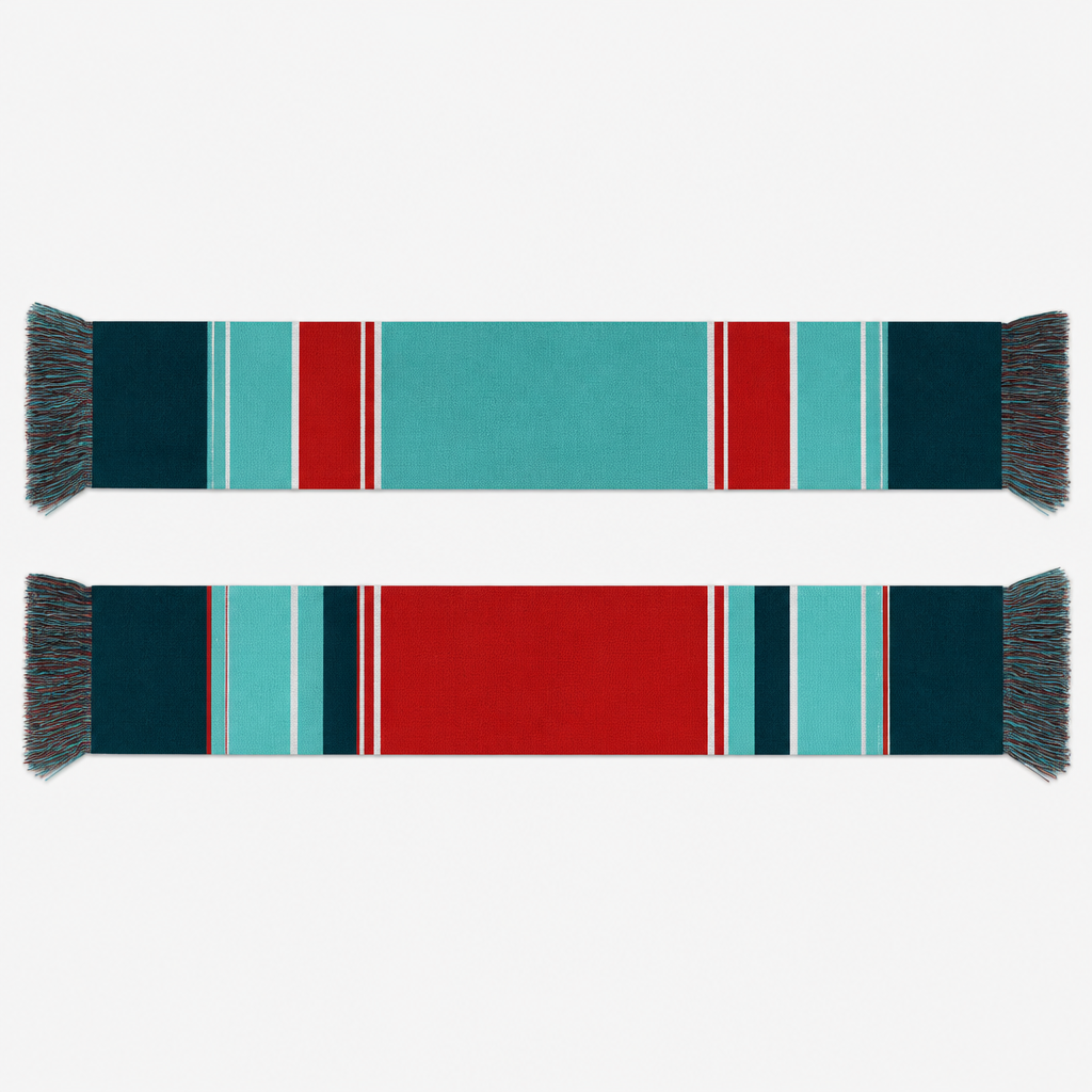 Design a scarf with long linear lines for the kc Current soccer team using red and teal. Make it preppy
photorealistic fashion design, Design a scarf with long linear lines for the kc Current soccer team using red and teal. Make it preppy , just the design no text, show front and back
