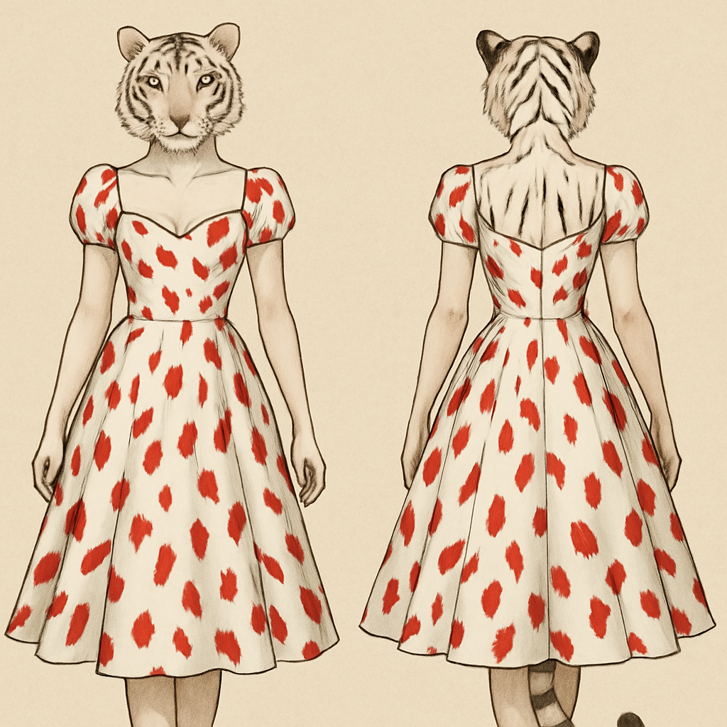 Beautiful white with red dress tiger touch
Sweetheart design
Beautiful white with red dress tiger touch
Sweetheart design, classic style, show front and back