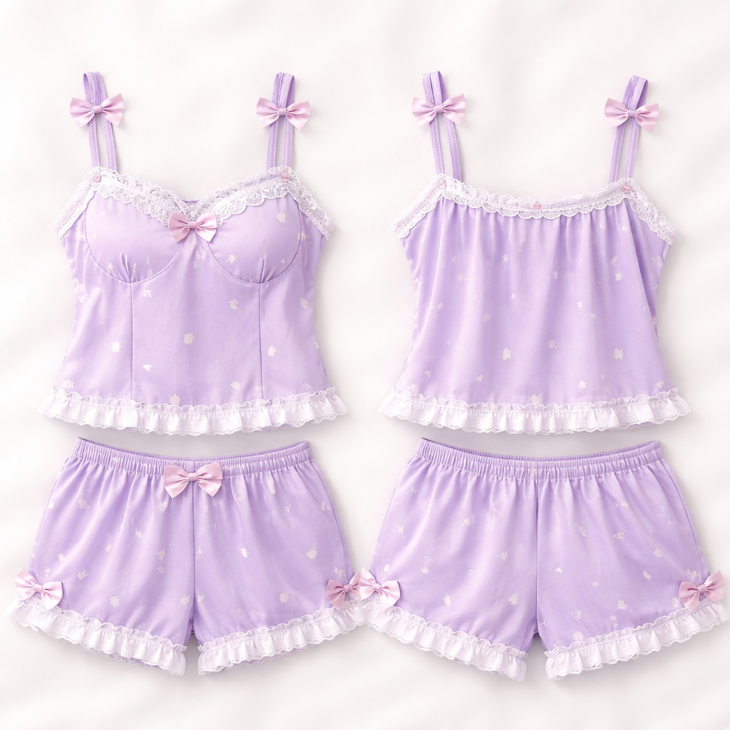 Make cute purple pjs
Make cute purple pjs , show front and back