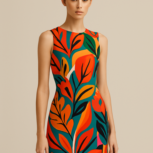 Just show the print on model 
