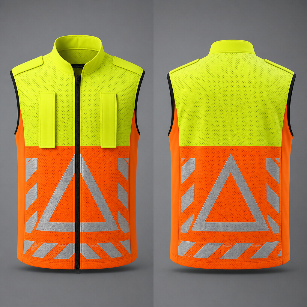 photorealistic fashion design, photorealistic fashion design, A Male Coat design, for Work, suitable for Summer, in Biker style. officeel verkeersregelaar motorvest zonder mouwen. stof ademend gaatjes. bovenstuk fluor geel onderstuk fluor oranje. schouders fluor geel softshell.zijkanten sofshell fluor oranje. 2 lipjes op de borst voor porto fluor geel rits zwart . zwarte eupaletten op schouders. Netherlands fashion aesthetics., biker style, just the design no text, show front and back. Refinement: dit ontwerp zo houden plus verkeersregelaar driehoek en strepen, just the design no text. Refinement: borstzakjes vervangen door 2 brede fluor hang lussen gluor geel. eupaletten fluor geel maken bovenste reflectie streep op rug mag weg
photorealistic fashion design, photorealistic fashion design, photorealistic fashion design, A Male Coat design, for Work, suitable for Summer, in Biker style. officeel verkeersregelaar motorvest zonder mouwen. stof ademend gaatjes. bovenstuk fluor geel onderstuk fluor oranje. schouders fluor geel softshell.zijkanten sofshell fluor oranje. 2 lipjes op de borst voor porto fluor geel rits zwart . zwarte eupaletten op schouders. Netherlands fashion aesthetics., biker style, just the design no text, show front and back. Refinement: dit ontwerp zo houden plus verkeersregelaar driehoek en strepen, just the design no text. Refinement: borstzakjes vervangen door 2 brede fluor hang lussen gluor geel. eupaletten fluor geel maken bovenste reflectie streep op rug mag weg, just the design no text