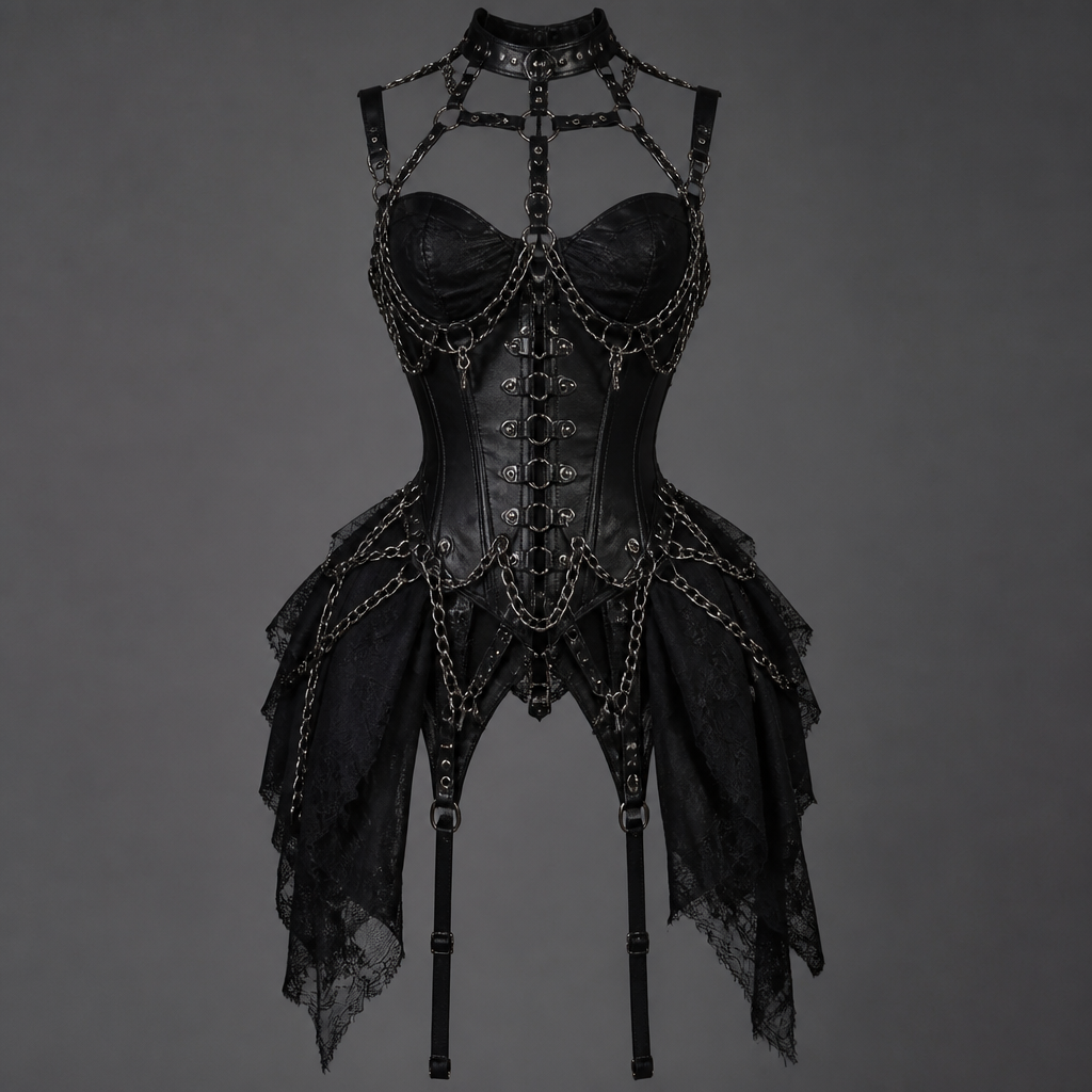 Give me a chain gothic vibe
photorealistic fashion design, Give me a chain gothic vibe
, just the design no text