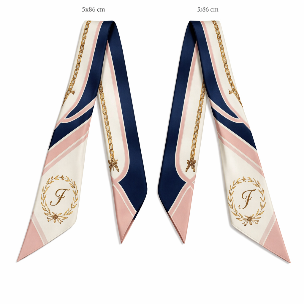 Design a silk scarf thanks 5x 86cm to be wrapped on the handle of a purse.
This is for a collegiate graduation ceremony. No logos or any school relation. Let’s make it simple and tailored. Let’s have JF be the initials. It’s like a sorority social club. Sophisticated and Jolie Franc edition
Design a silk scarf thanks 5x 86cm to be wrapped on the handle of a purse.
This is for a collegiate graduation ceremony. No logos or any school relation. Let’s make it simple and tailored. Let’s have JF be the initials. It’s like a sorority social club. Sophisticated and Jolie Franc edition, classic style, show front and back