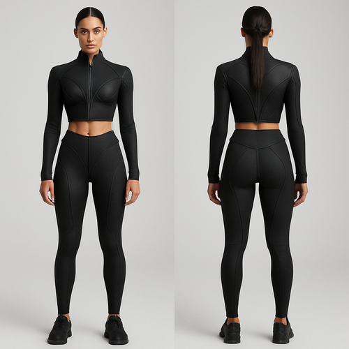 A strong influence of theirry mugler but gym wear . 