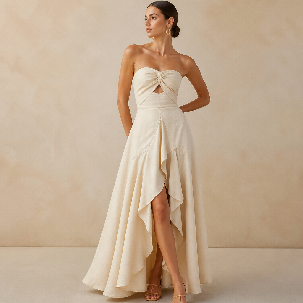 A Dress design. TJ fashion aesthetics. Current season is Summer in TJ.
photorealistic fashion design, A Dress design. TJ fashion aesthetics. Current season is Summer in TJ., just the design no text