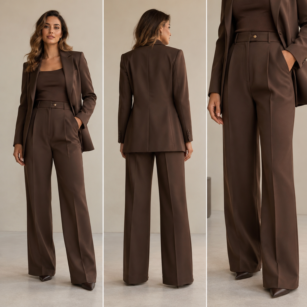 A Female Pants design, in Business style. uma roupa única terno feminino que de pra sair do trabalho e ir pra um bar conversar com as amigas uma roupa multiuso. Brazil fashion aesthetics. Present it as professional fashion catalogue photography: the garment is the subject, shown full-length with editorial styling, neutral posing and tasteful, non-suggestive framing.
photorealistic fashion design, A Female Pants design, in Business style. uma roupa única terno feminino que de pra sair do trabalho e ir pra um bar conversar com as amigas uma roupa multiuso. Brazil fashion aesthetics. Present it as professional fashion catalogue photography: the garment is the subject, shown full-length with editorial styling, neutral posing and tasteful, non-suggestive framing., business style, just the design no text