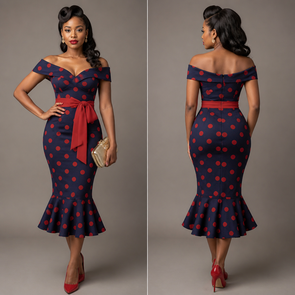 Asoebi
photorealistic fashion design, Asoebi , rockabilly style, just the design no text, show front and back