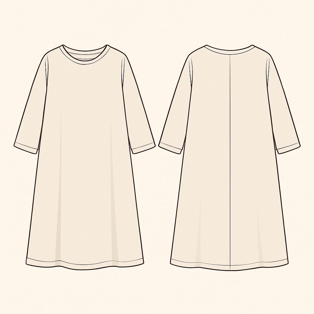 Simple kids kaftan long sleeve
Simple kids kaftan long sleeve
, minimalist style, show front and back