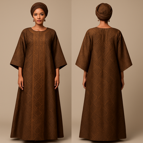 Create a shadda boubou for women that's the first of its kind, unique, classy, and sophisticated in design.