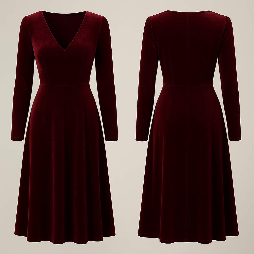 لونه برغندي
قصة الصدر حرف V
كم عادي طويل وكم واسع
مخصر على الجسم
لونه برغندي
قصة الصدر حرف V
كم عادي طويل وكم واسع
مخصر على الجسم , velvet style, show front and back