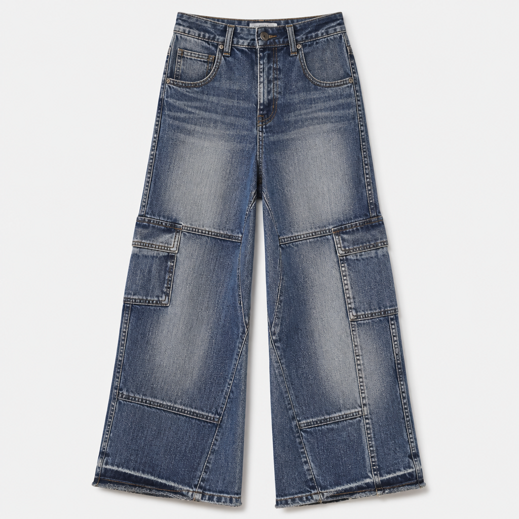 A Pants design, made of Denim, for Streetwear, suitable for Spring, in Streetwear style. Tunisia fashion aesthetics.
photorealistic fashion design, A Pants design, made of Denim, for Streetwear, suitable for Spring, in Streetwear style. Tunisia fashion aesthetics., streetwear style, just the design no text