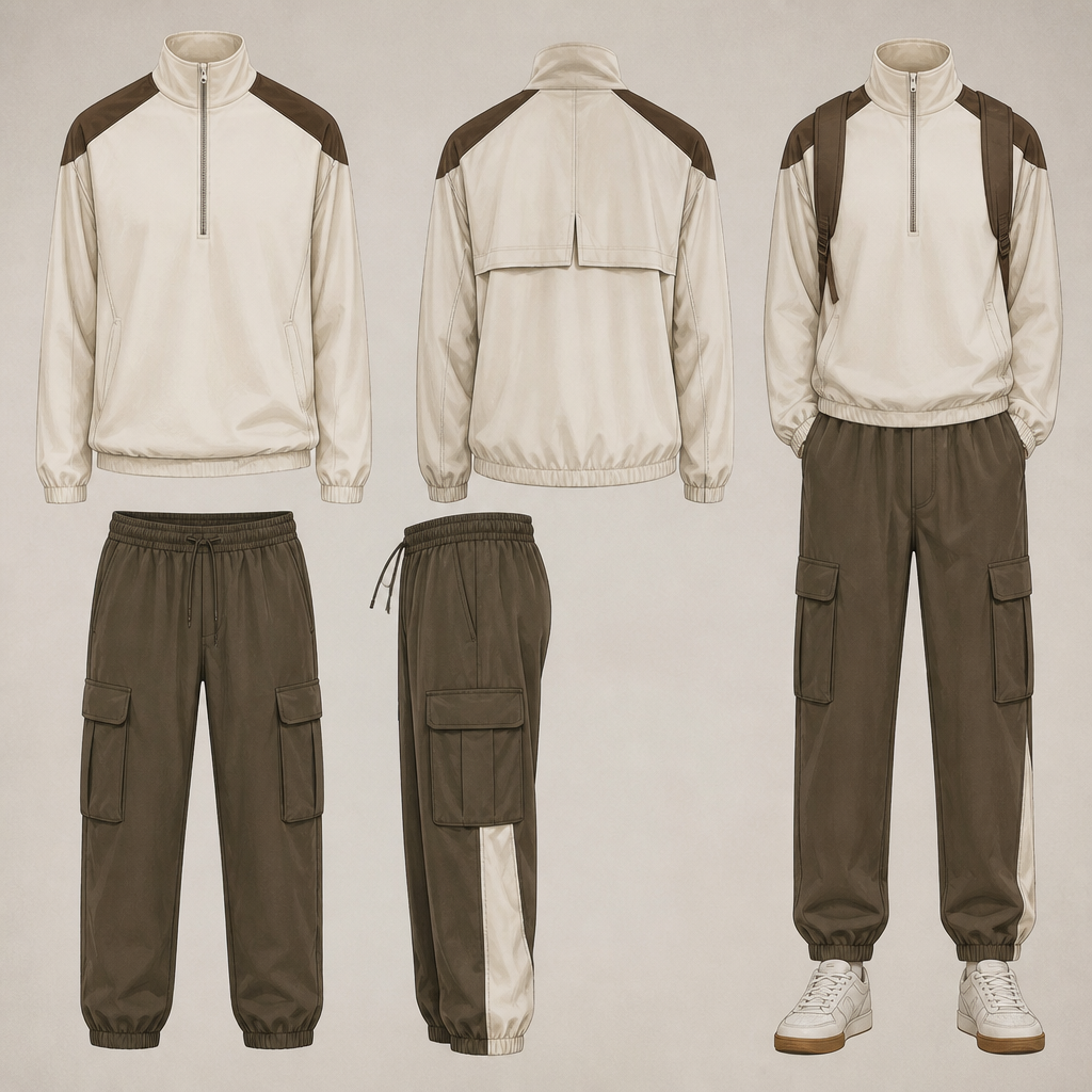 A Male Activewear design, in Light Academia style. SO fashion aesthetics.
photorealistic fashion design, A Male Activewear design, in Light Academia style. SO fashion aesthetics., light_academia style, just the design no text
