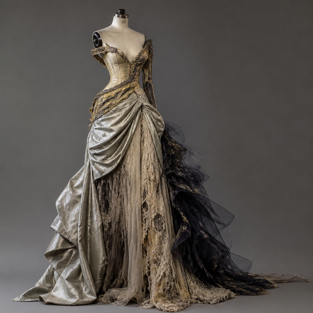 Inspire by John gulliano
photorealistic fashion design, Inspire by John gulliano, edgy style, just the design no text