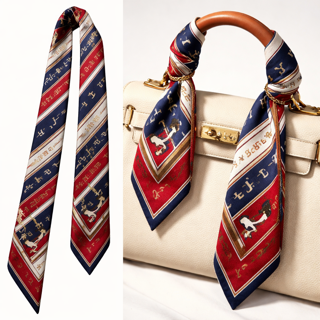 Silk scarf that is 5x86cm designed for a handle on a Kelly style bag using the initials in JF in a diagonal pattern. Intended for a signature look for Jolie Franc. Give it an american classic look with a London look
Silk scarf that is 5x86cm designed for a handle on a Kelly style bag using the initials in JF in a diagonal pattern. Intended for a signature look for Jolie Franc. Give it an american classic look with a London look
, classic style