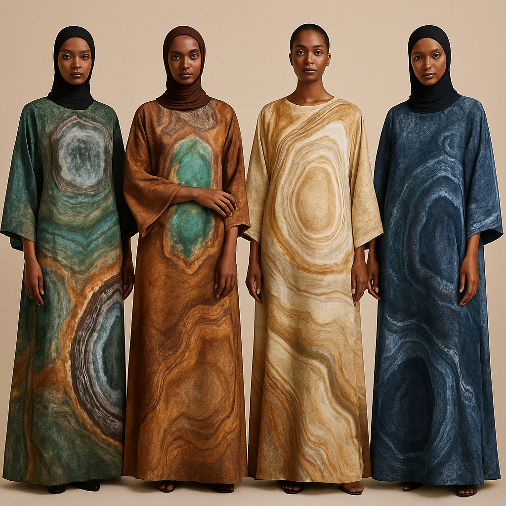 Create me modest boubou that's first in the world, using unique stone design, classy and sophisticated. Keep me 4 designs.
Create me modest boubou that's first in the world, using unique stone design, classy and sophisticated. Keep me 4 designs.