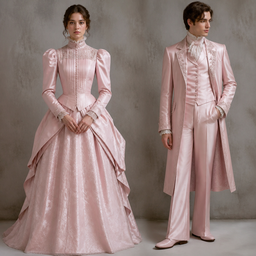 A Unisex Dress design, in Victorian style. roupa de luxo rosa. Brazil fashion aesthetics. Design with modest coverage.
photorealistic fashion design, A Unisex Dress design, in Victorian style. roupa de luxo rosa. Brazil fashion aesthetics. Design with modest coverage., victorian style, just the design no text