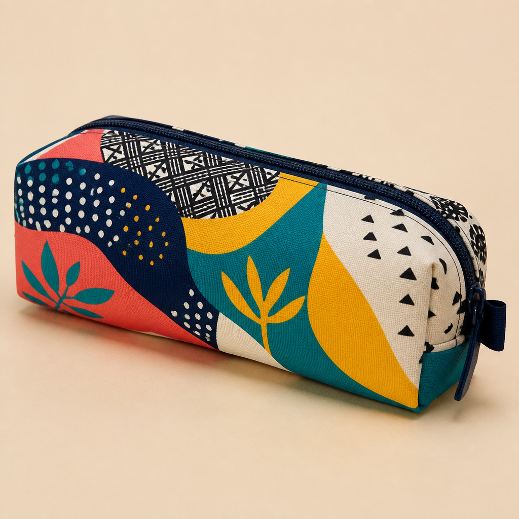 create a pencil case for kids like 6 to 7 years kids. South Africa fashion aesthetics.
photorealistic fashion design, create a pencil case for kids like 6 to 7 years kids. South Africa fashion aesthetics., just the design no text