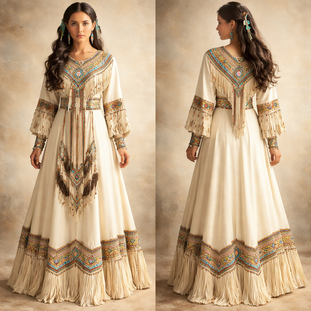 Modest, elegant, indigenous
Modest, elegant, indigenous, show front and back