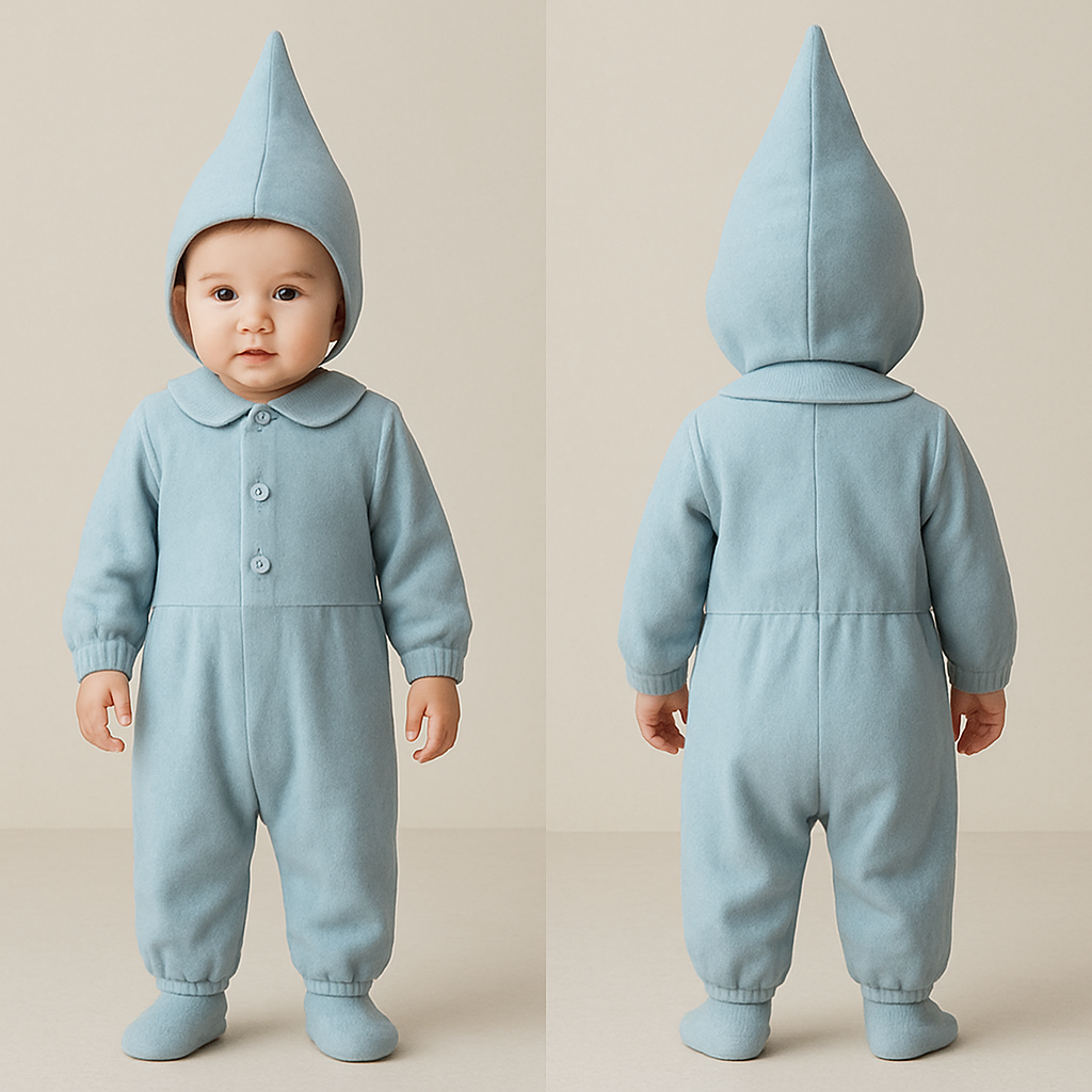 一歳の男の子着用画
淡い水色ベースの小人のような全身コーディネート
頭から足まで
一歳の男の子着用画
淡い水色ベースの小人のような全身コーディネート
頭から足まで, show front and back