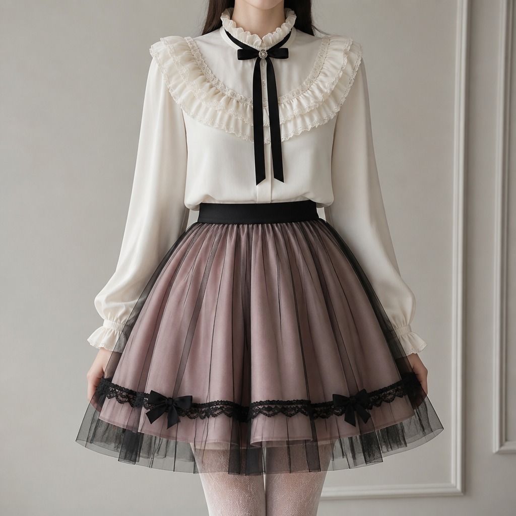 A Female Dress design, suitable for Winter. 20. Reina Marfil
Prendas: blusa marfil con cuello redondo y volantes + falda de corte A rosa o negra con una capa suave de tul.
Colores: marfil, rosa viejo, negro y blanco.
Descripción: Inspiración Romantic Lolita, pero pensada como ropa usable y accesible.
Dificultad: alta.
Precio sugerido: S/129 a S/159.. Peru fashion aesthetics.
photorealistic fashion design, A Female Dress design, suitable for Winter. 20. Reina Marfil
Prendas: blusa marfil con cuello redondo y volantes + falda de corte A rosa o negra con una capa suave de tul.
Colores: marfil, rosa viejo, negro y blanco.
Descripción: Inspiración Romantic Lolita, pero pensada como ropa usable y accesible.
Dificultad: alta.
Precio sugerido: S/129 a S/159.. Peru fashion aesthetics., just the design no text