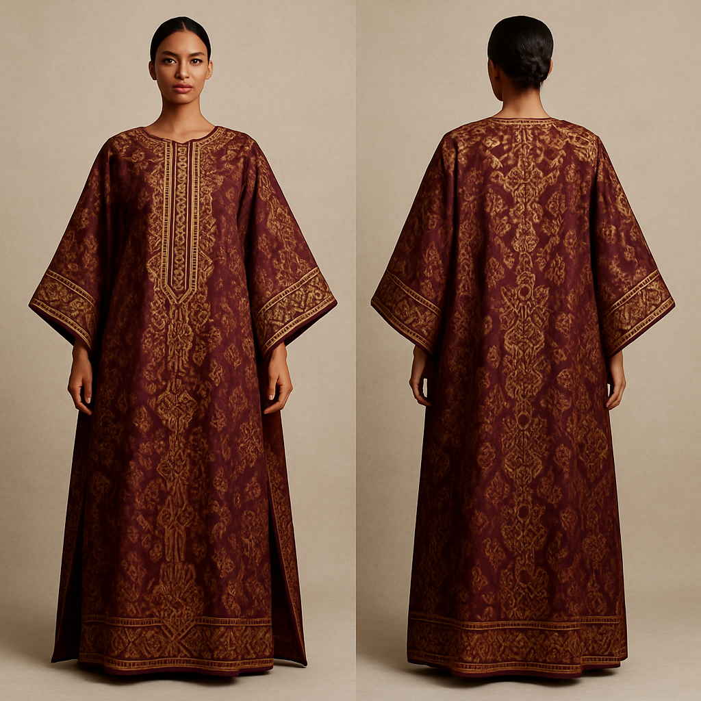 Create a shadda boubou for women that’s the first of its kind, unique, classy, and sophisticated in design.
Create a shadda boubou for women that’s the first of its kind, unique, classy, and sophisticated in design. , show front and back