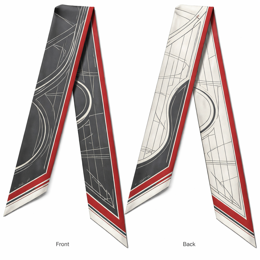 Design a silk scarf that is 5x86cm for the world cup 2026 with no logos or wording
Large negative space
• Clean, architectural layout
• Subtle line work inspired by:
• The KC street grid
• Art Deco elements (KC has great Art Deco heritage)
• River curves (Missouri River as abstract line)
Charcoal / soft white with red
Design a silk scarf that is 5x86cm for the world cup 2026 with no logos or wording
Large negative space
• Clean, architectural layout
• Subtle line work inspired by:
• The KC street grid
• Art Deco elements (KC has great Art Deco heritage)
• River curves (Missouri River as abstract line)
Charcoal / soft white with red, classic style, show front and back