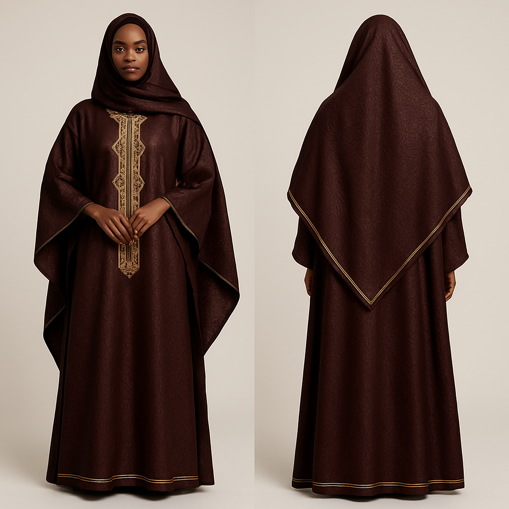 Create a shadda boubou for women that’s the first of its kind, unique, classy, and sophisticated in design.
Create a shadda boubou for women that’s the first of its kind, unique, classy, and sophisticated in design. , show front and back