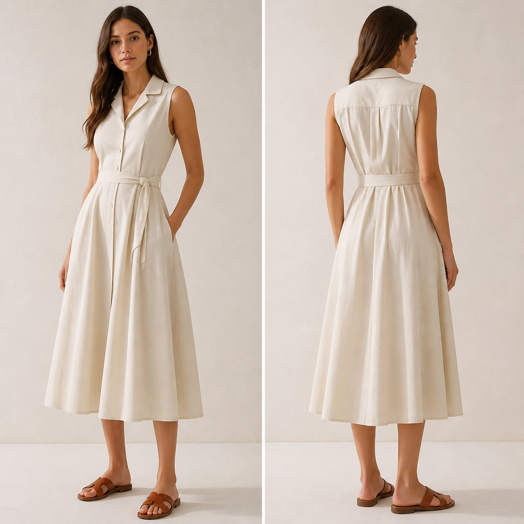 A Female Dress design, made of Cotton, for Casual, suitable for Summer, in Casual + Americana + Italian style. nada de estampado sencillo bonito. Colombia fashion aesthetics.
photorealistic fashion design, A Female Dress design, made of Cotton, for Casual, suitable for Summer, in Casual + Americana + Italian style. nada de estampado sencillo bonito. Colombia fashion aesthetics., casual style, just the design no text, show front and back