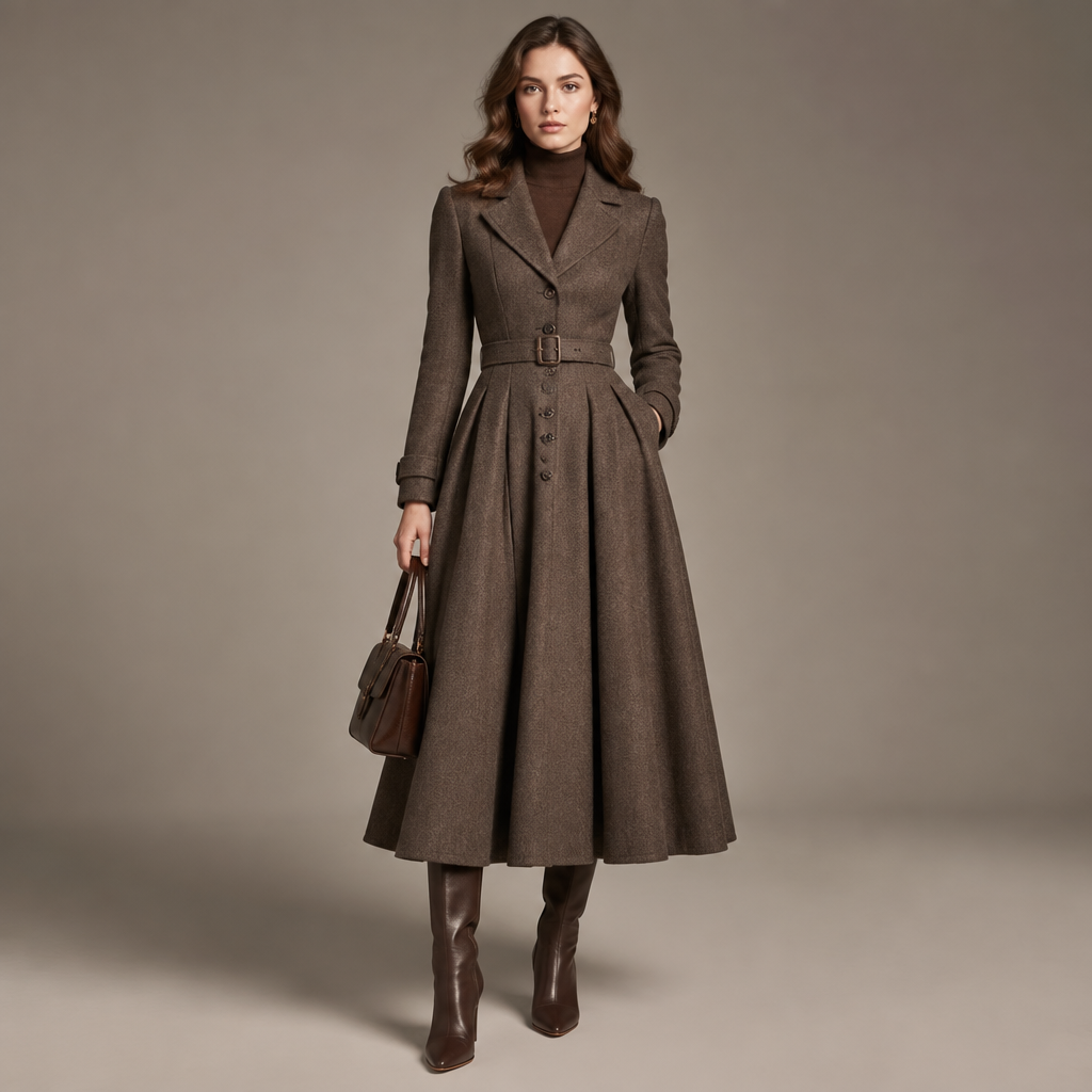 A Female Dress design, suitable for Fall, in Classic style. IQ fashion aesthetics. Present it as professional fashion catalogue photography: the garment is the subject, shown full-length with editorial styling, neutral posing and tasteful, non-suggestive framing.
photorealistic fashion design, A Female Dress design, suitable for Fall, in Classic style. IQ fashion aesthetics. Present it as professional fashion catalogue photography: the garment is the subject, shown full-length with editorial styling, neutral posing and tasteful, non-suggestive framing., classic style, just the design no text