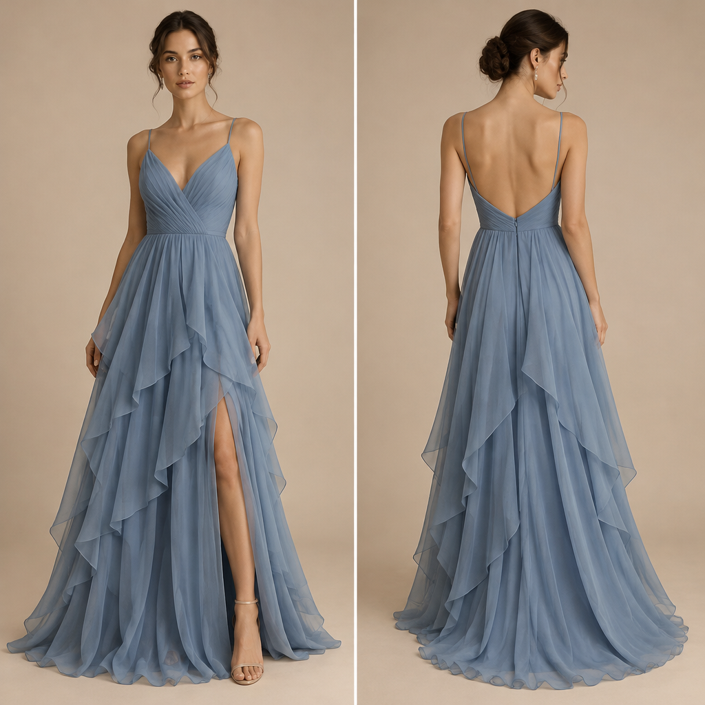 photorealistic fashion design, made of Chiffon, for Date Night, suitable for Summer, in Elegant + Minimalist + Glamorous style, elegant style, just the design no text, show front and back. Refinement: show it in a dust blue with a few more layers
photorealistic fashion design, photorealistic fashion design, made of Chiffon, for Date Night, suitable for Summer, in Elegant + Minimalist + Glamorous style, elegant style, just the design no text, show front and back. Refinement: show it in a dust blue with a few more layers, just the design no text