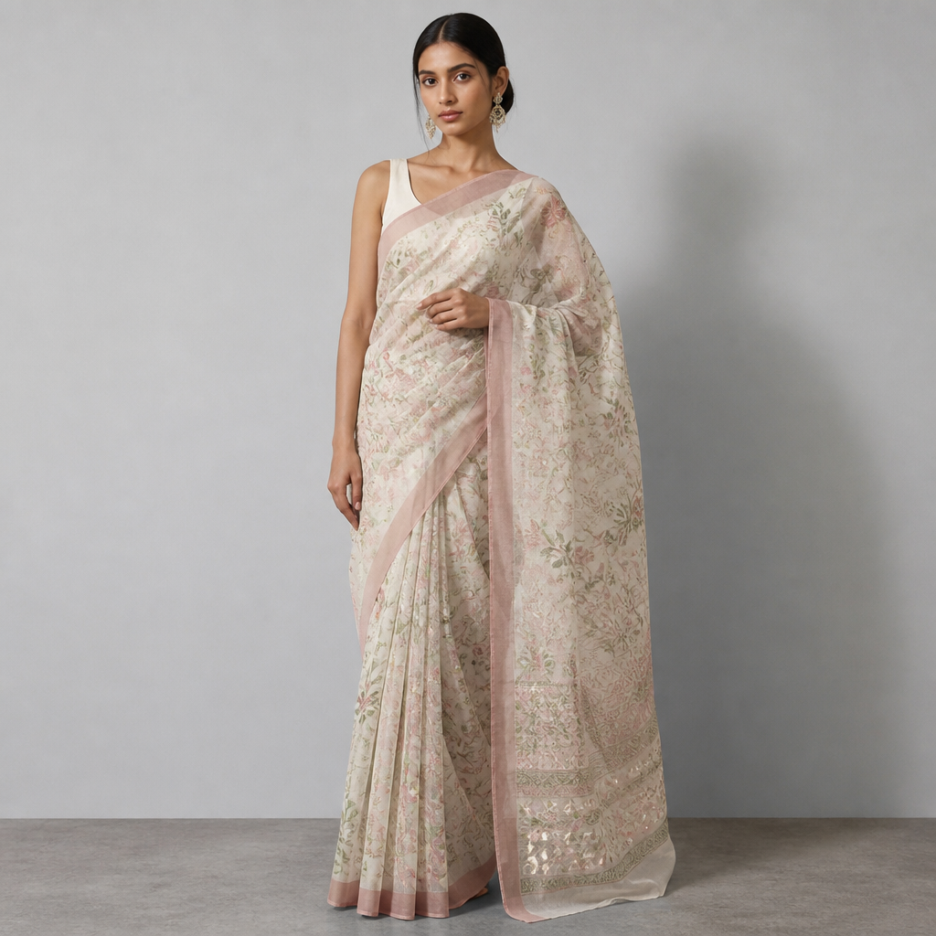 A Saree design, suitable for Spring, in Academic style. South Africa fashion aesthetics. Present it as professional fashion catalogue photography: the garment is the subject, shown full-length with editorial styling, neutral posing and tasteful, non-suggestive framing.
photorealistic fashion design, A Saree design, suitable for Spring, in Academic style. South Africa fashion aesthetics. Present it as professional fashion catalogue photography: the garment is the subject, shown full-length with editorial styling, neutral posing and tasteful, non-suggestive framing., academic style, just the design no text
