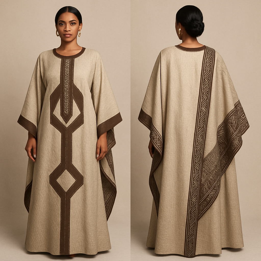 Create a shadda boubou for women that’s the first of its kind, unique, classy, and sophisticated in design.
Create a shadda boubou for women that’s the first of its kind, unique, classy, and sophisticated in design. , show front and back