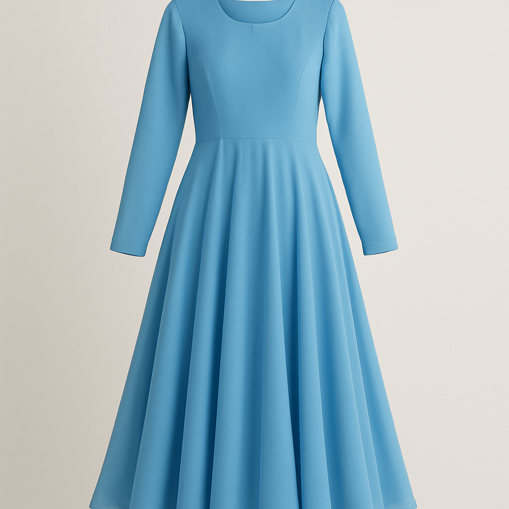 Plain sky blue color georgette fabric intlo full sleeve anakarli frock
Plain sky blue color georgette fabric intlo full sleeve anakarli frock
