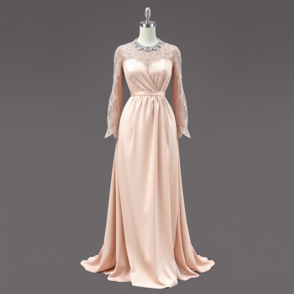 Maid of honour dress
Design an exquisite maid of honor dress featuring a silhouette that flows gracefully to the floor. Incorporate luxurious silk in a soft blush hue, adorned with delicate lace sleeves and a cinched waistline. Add intricate beadwork along the neckline, enhancing the elegance and sophistication while ensuring timeless charm for any wedding.