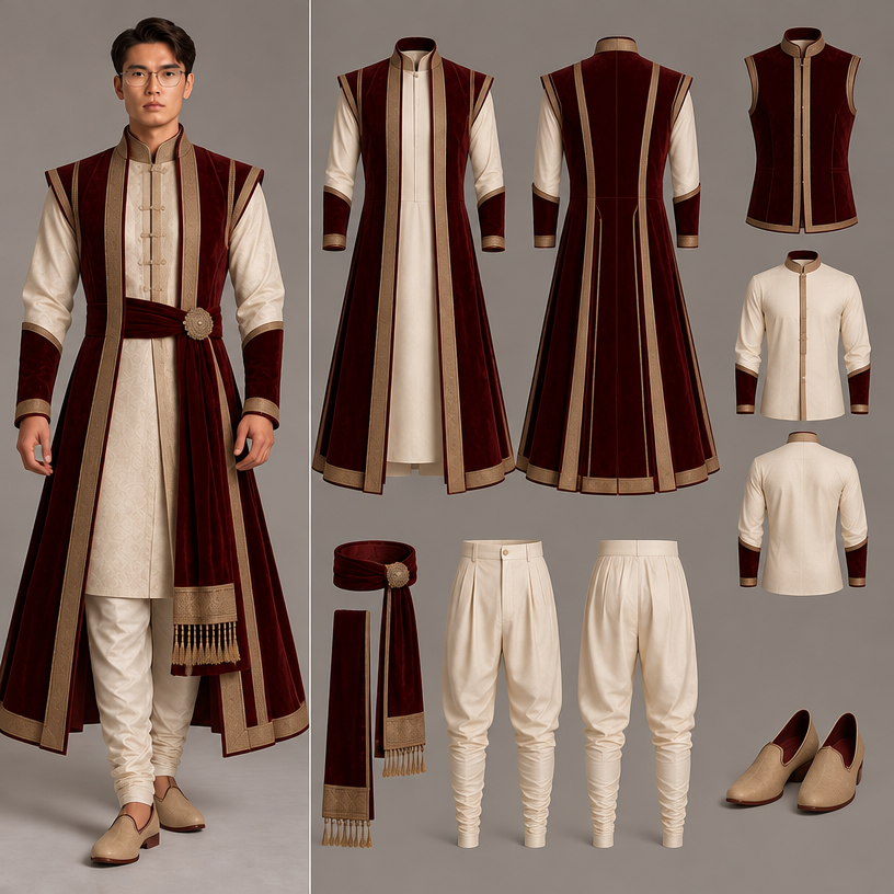 Make it less details on the fabric and shoes
edit the attached fashion design with these instructions: Make it less details on the fabric and shoes. keep it photorealistic, just the design no text