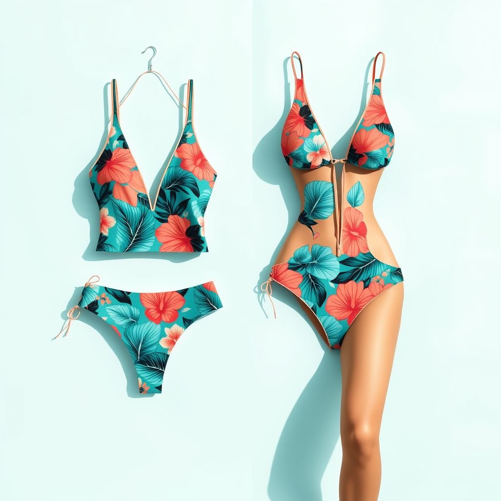 swimwear style Zimmerman no ruffles
Design a chic swimwear collection inspired by the luxurious vibes of sun-soaked vacations. Envision sleek, minimalist silhouettes with bold tropical prints, rich colors like coral and teal, and breathable materials. Incorporate stylish cutouts and unique textures for a modern twist, ensuring effortless elegance by the beach or poolside getaway.