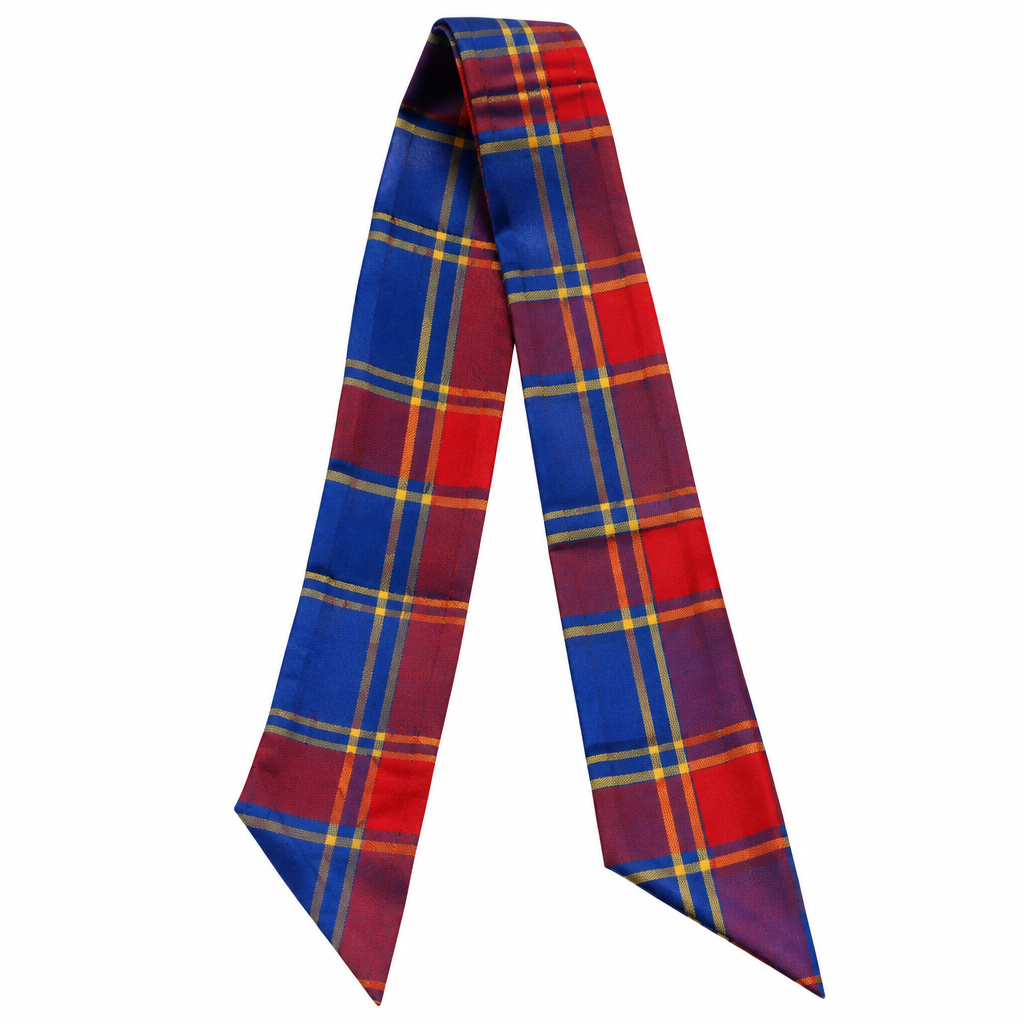 Design a silk twilly using university of Kansas Jayhawk colors. Make it a plaid very classic
photorealistic fashion design, Design a silk twilly using university of Kansas Jayhawk colors. Make it a plaid very classic , classic style, just the design no text