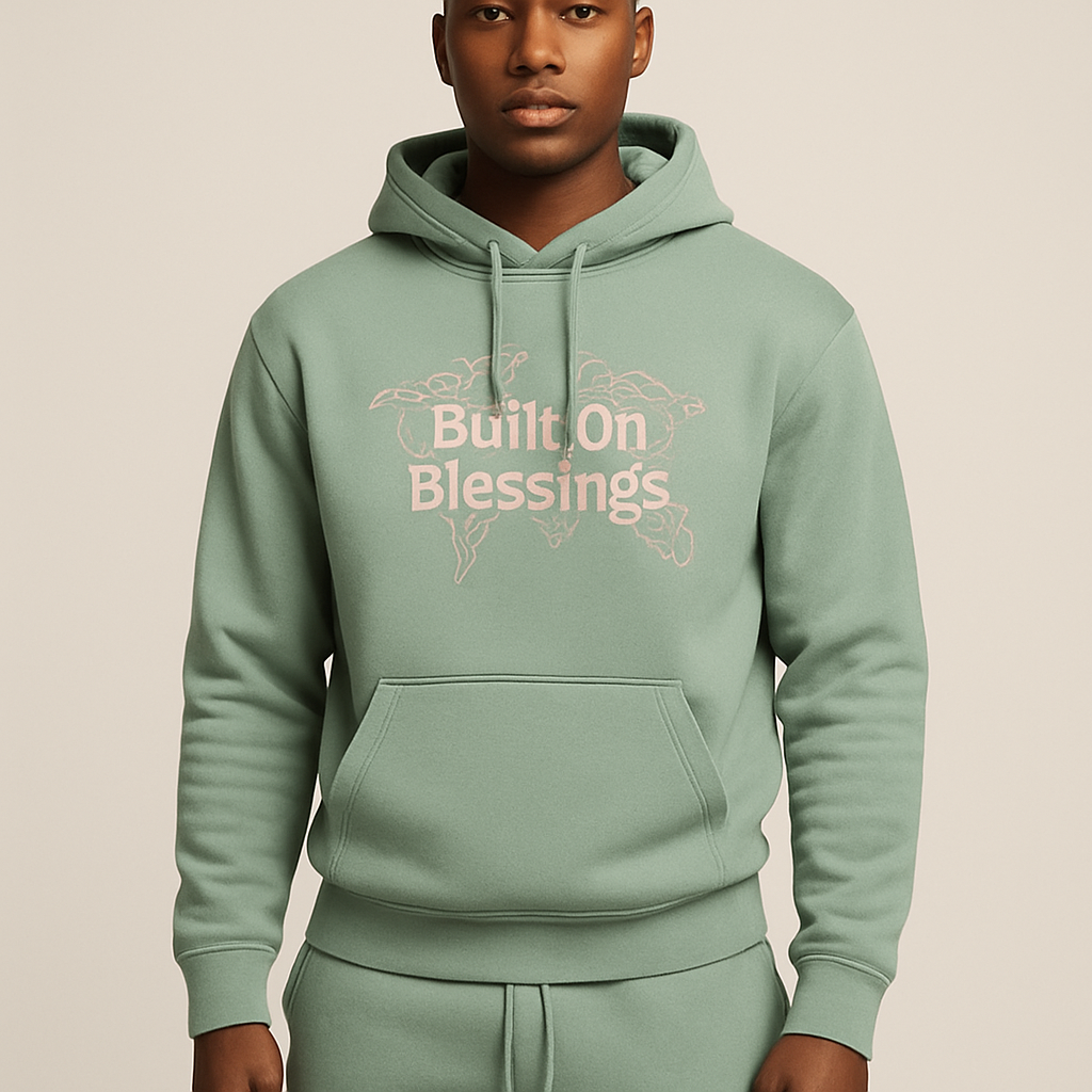 - brand name is still pending, but the vision is street wear / luxury. trying to keep it classy but cool. since it’s winter, i want to create some tracksuits, preferably pastel colours of all sorts. i like the strait pants with a tighter hoodie. i want the logo to be embroided saying “Built On Blessings” and the the words overlapping an outline of the world map or globe in pink embroiderey
- modern sans-serif with a better fit for every body type, detailed world map would be more intricate & eye catching for certain! lets try the pastel sage first, mauve next & the rest of options you prices fillings. tracksuit mockup would be preferred. 
- brand name is still pending, but the vision is street wear / luxury. trying to keep it classy but cool. since it’s winter, i want to create some tracksuits, preferably pastel colours of all sorts. i like the strait pants with a tighter hoodie. i want the logo to be embroided saying “Built On Blessings” and the the words overlapping an outline of the world map or globe in pink embroiderey
- modern sans-serif with a better fit for every body type, detailed world map would be more intricate & eye catching for certain! lets try the pastel sage first, mauve next & the rest of options you prices fillings. tracksuit mockup would be preferred.