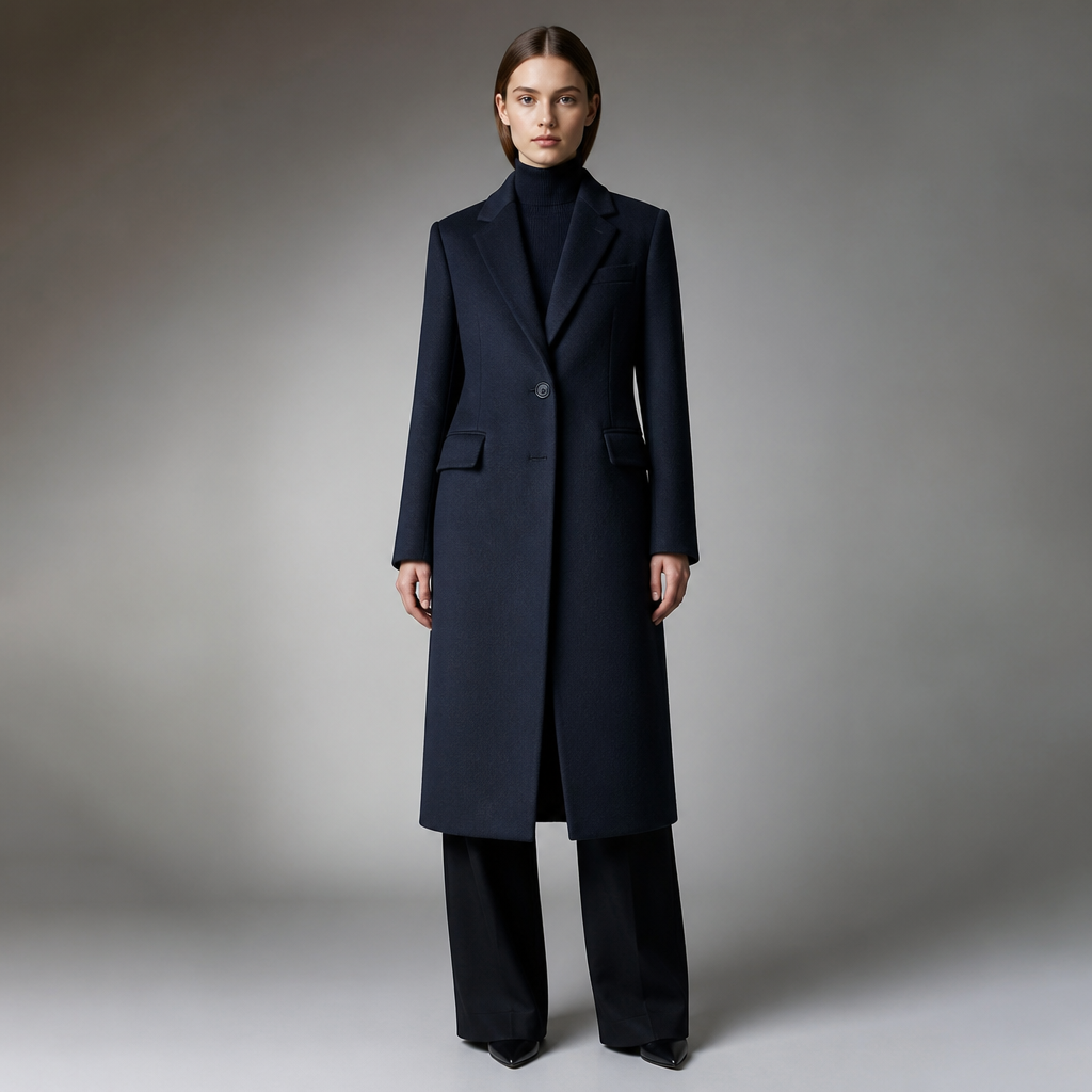 A Coat design, in Business style. CI fashion aesthetics. Present it as professional fashion catalogue photography: the garment is the subject, shown full-length with editorial styling, neutral posing and tasteful, non-suggestive framing.
photorealistic fashion design, A Coat design, in Business style. CI fashion aesthetics. Present it as professional fashion catalogue photography: the garment is the subject, shown full-length with editorial styling, neutral posing and tasteful, non-suggestive framing., business style, just the design no text