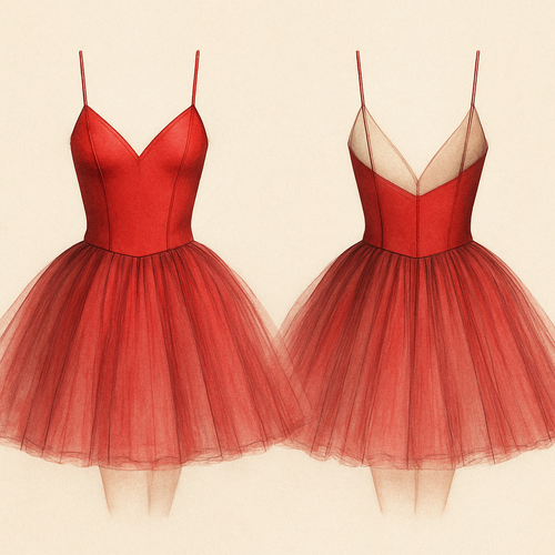 بدي اياه يكون فستان سكيت بالي يكون بحننن حلو الوان دم وهيك 