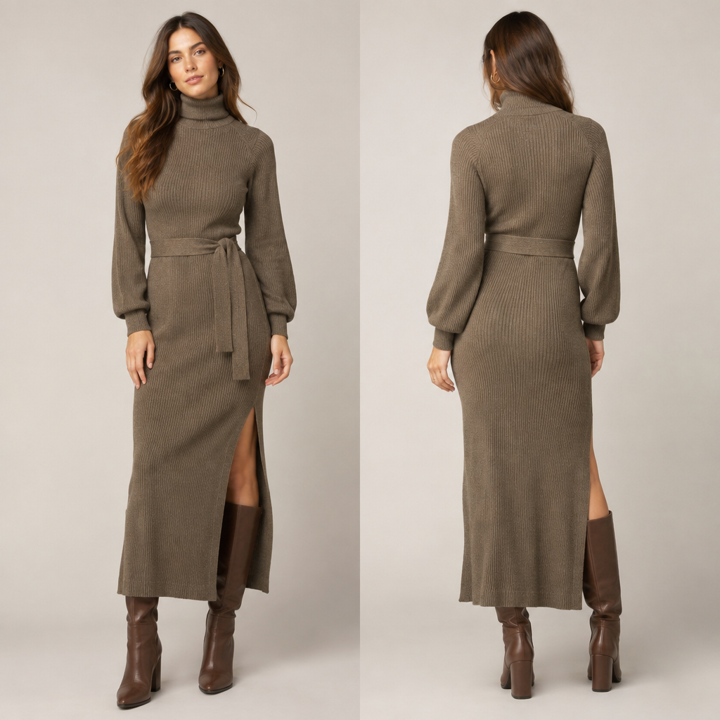 A Female Dress design, suitable for Fall. Consider American fashion — diverse and trend-driven, casual-cool, athleisure influence, regional variety from NYC sophistication to LA relaxed. Current season is Autumn in United States. Present it as professional fashion catalogue photography: the garment is the subject, shown full-length with editorial styling, neutral posing and tasteful, non-suggestive framing.
photorealistic fashion design, A Female Dress design, suitable for Fall. Consider American fashion — diverse and trend-driven, casual-cool, athleisure influence, regional variety from NYC sophistication to LA relaxed. Current season is Autumn in United States. Present it as professional fashion catalogue photography: the garment is the subject, shown full-length with editorial styling, neutral posing and tasteful, non-suggestive framing., just the design no text