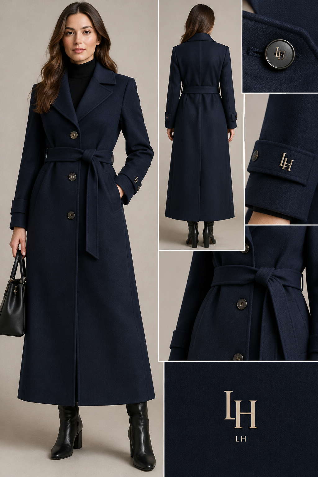 spring/autumn full-length coat, without a hood, featuring buttons and a belt at the front-dark blue
with logo LH-
spring/autumn full-length coat, without a hood, featuring buttons and a belt at the front-dark blue
with logo LH-