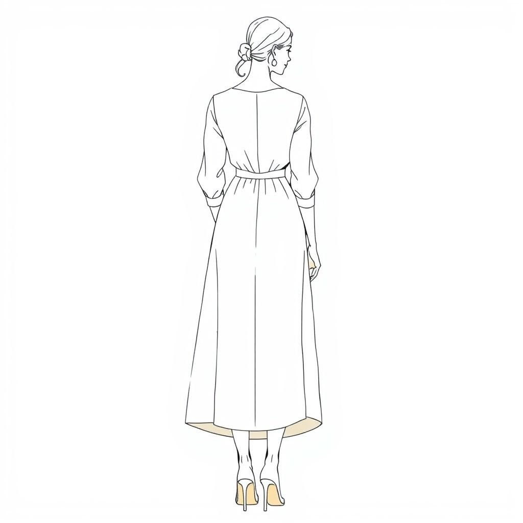 High back queen Anne neckline empire waist longline tunic with shirt tail hemline fitted at bust babydoll style tunic fitted 3/4 sleeves
Design a minimalist fashion piece featuring a high back Queen Anne neckline and a streamlined empire waist. Create a longline tunic with a sharp shirt tail hemline, elegantly fitted at the bust for a babydoll silhouette. Incorporate 3/4 fitted sleeves, maintaining a soft color palette for a refined, understated aesthetic.